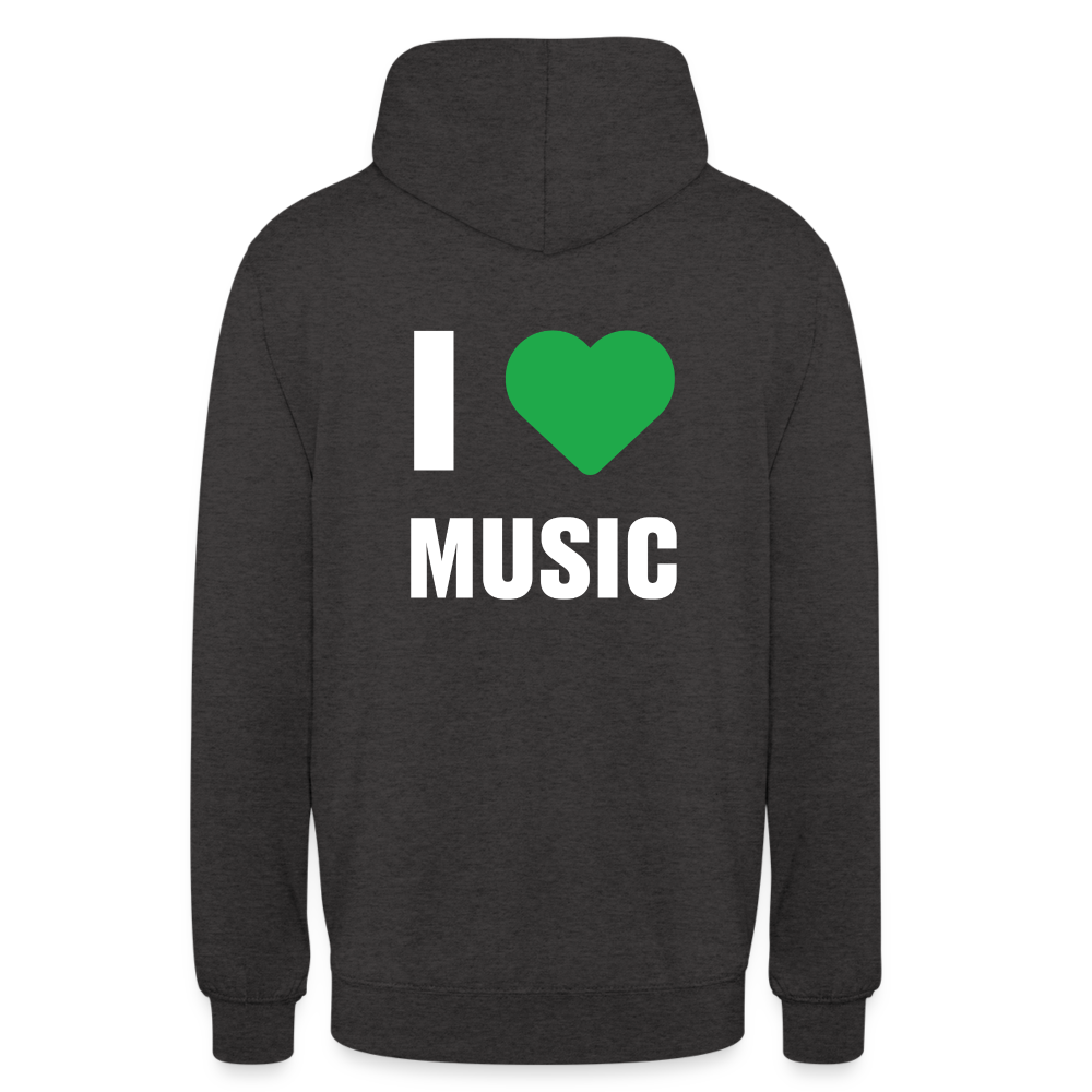 Badenstock - I love music - Unisex Hoodie - charcoal grey