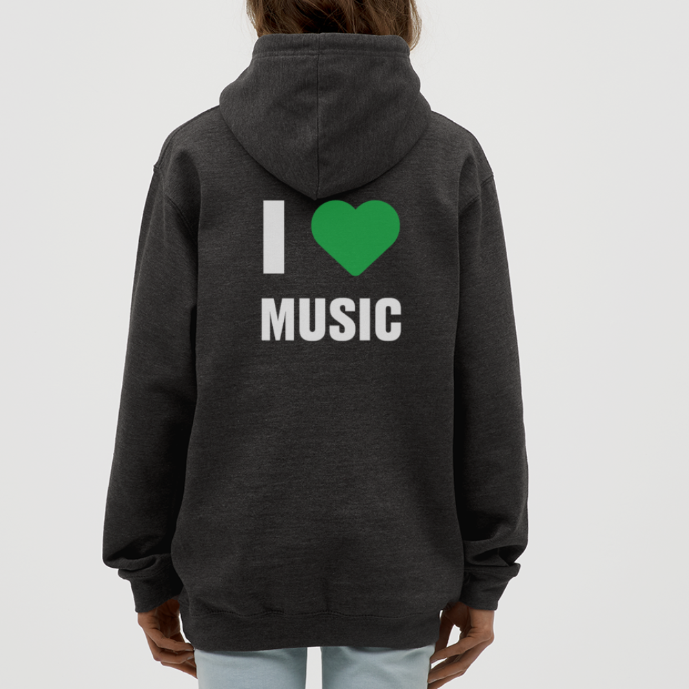 Badenstock - I love music - Unisex Hoodie - charcoal grey