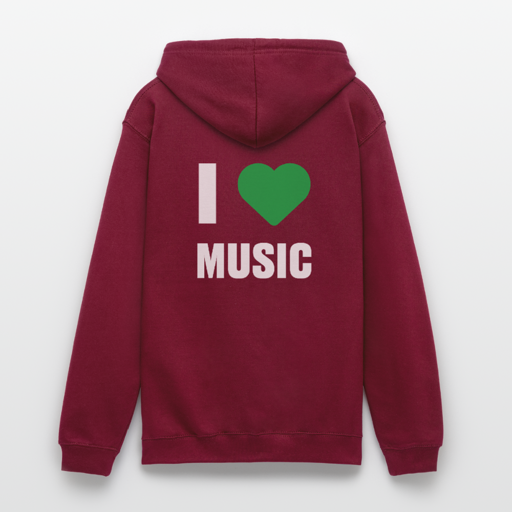 Badenstock - I love music - Unisex Hoodie - bordeaux