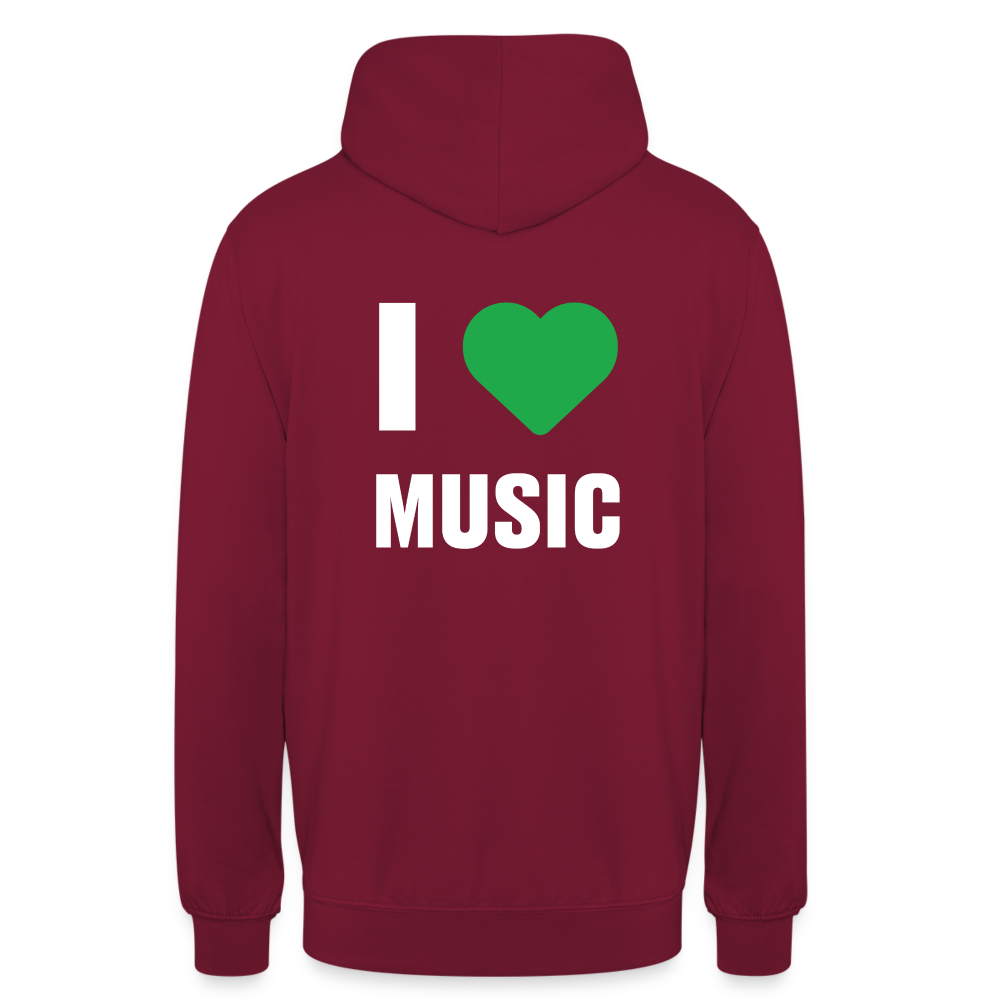 Badenstock - I love music - Unisex Hoodie - bordeaux