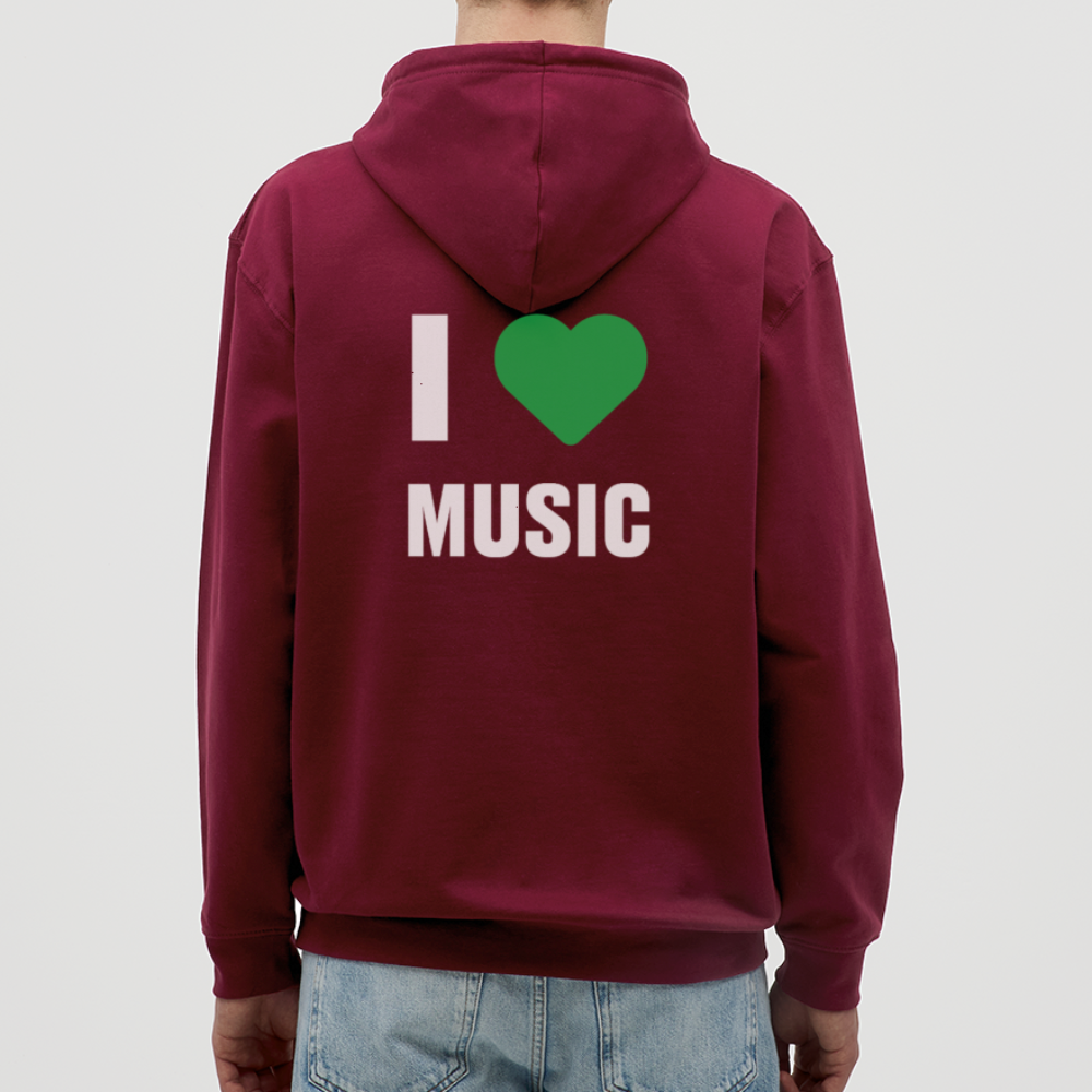 Badenstock - I love music - Unisex Hoodie - bordeaux