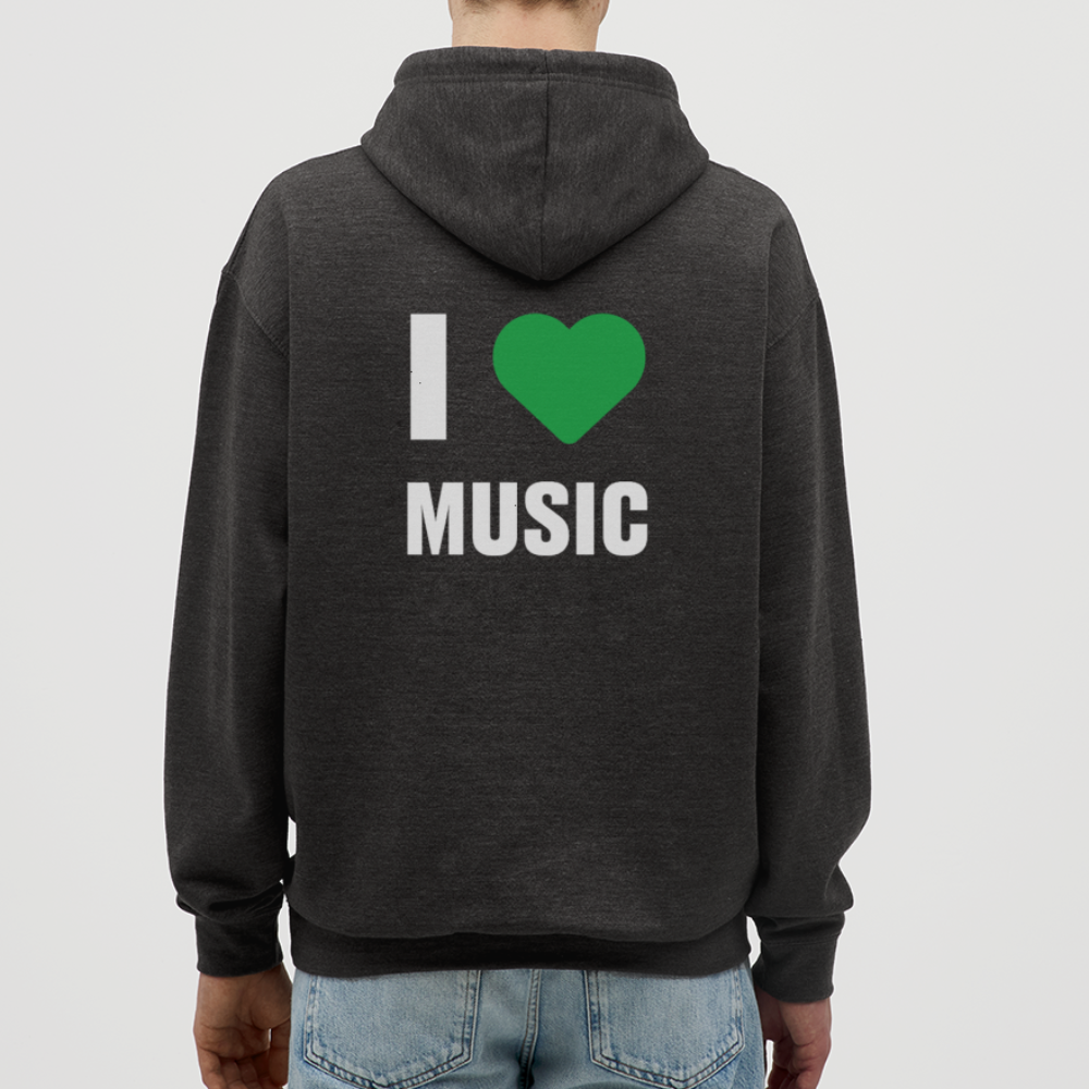 Badenstock - I love music - Unisex Hoodie - charcoal grey