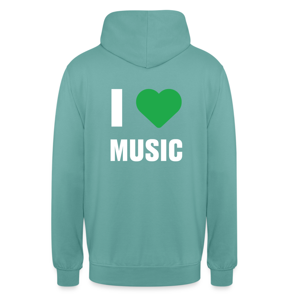 Badenstock - I love music - Unisex Hoodie - pastel turquoise