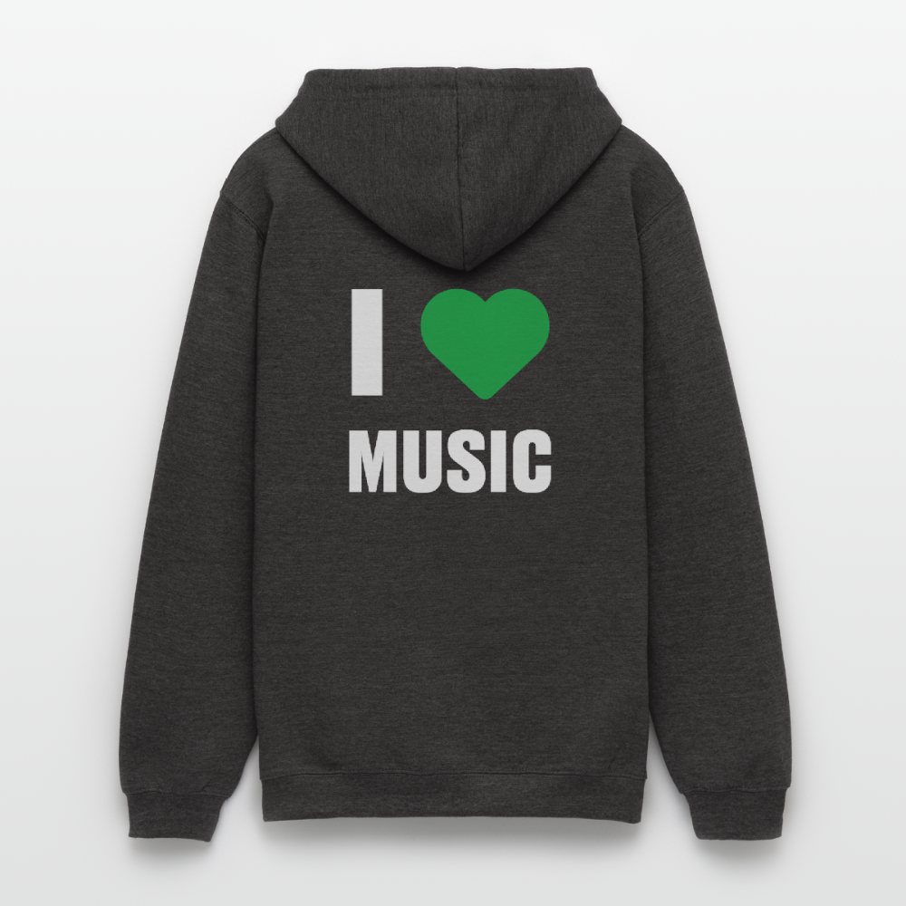 Badenstock - I love music - Unisex Hoodie - charcoal grey