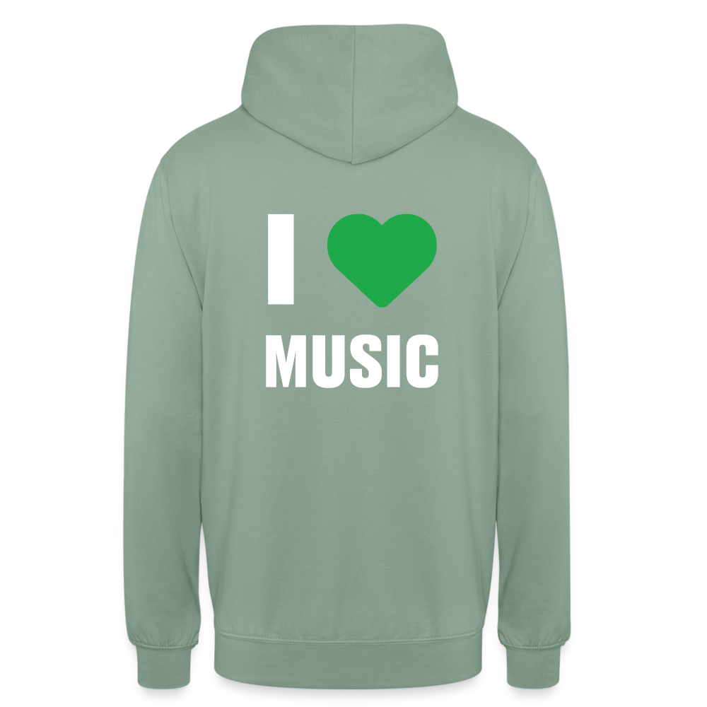 Badenstock - I love music - Unisex Hoodie - steel green