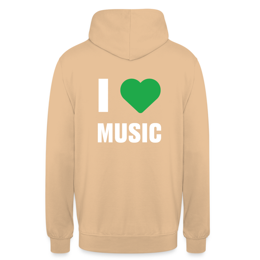 Badenstock - I love music - Unisex Hoodie - peach