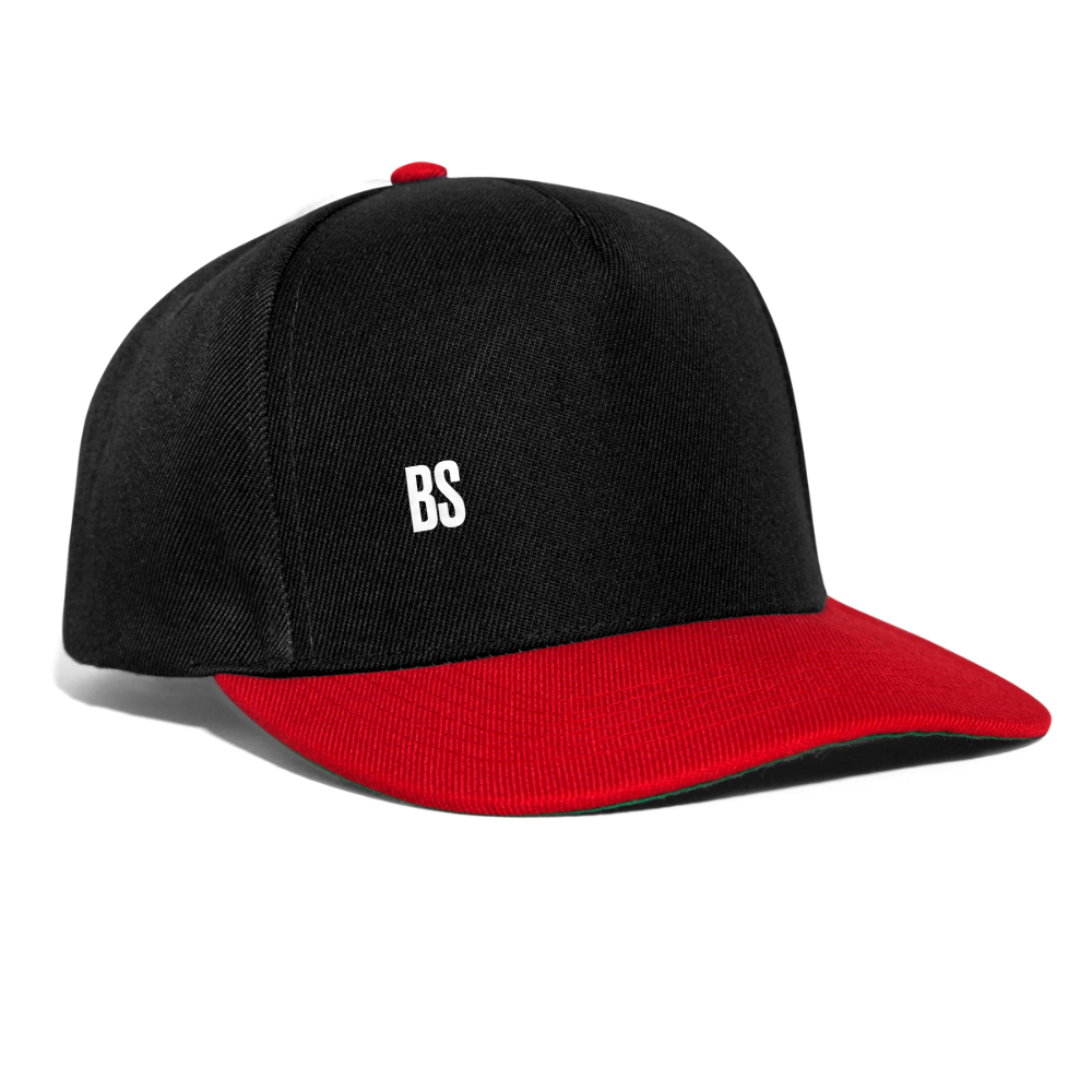 BS Snapback Cap (Small logo) - black/red