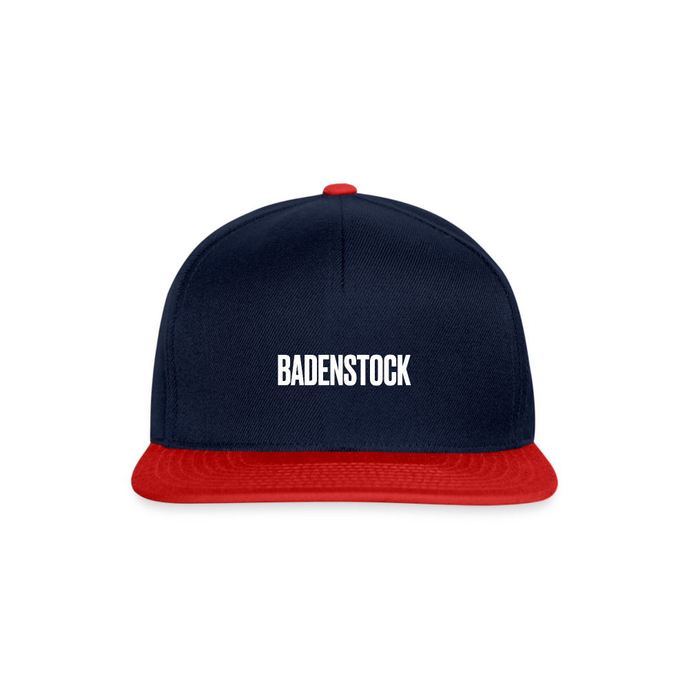 Badenstock Snapback Cap - navy/red