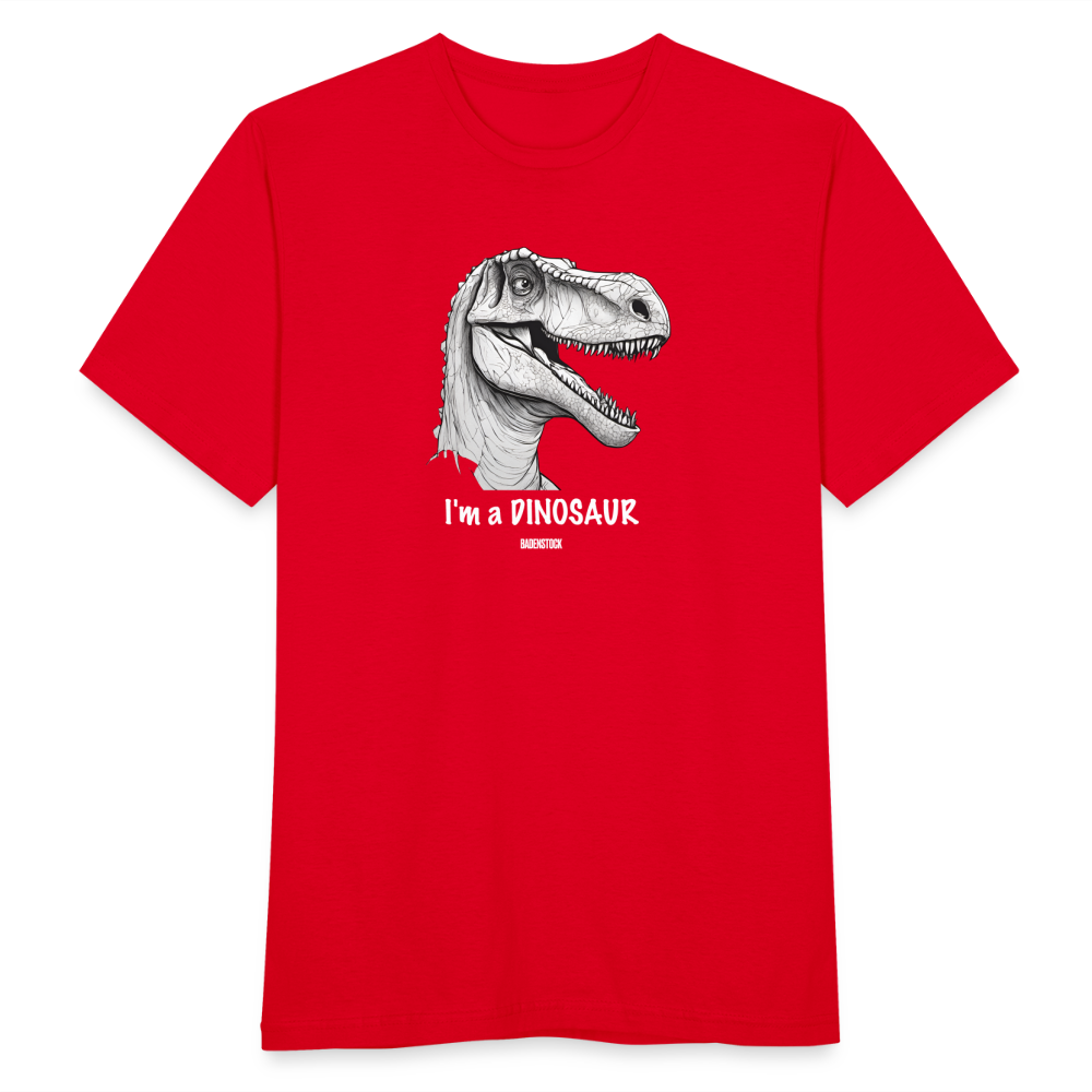 Dino Saurus I'm Men's T-Shirt - red