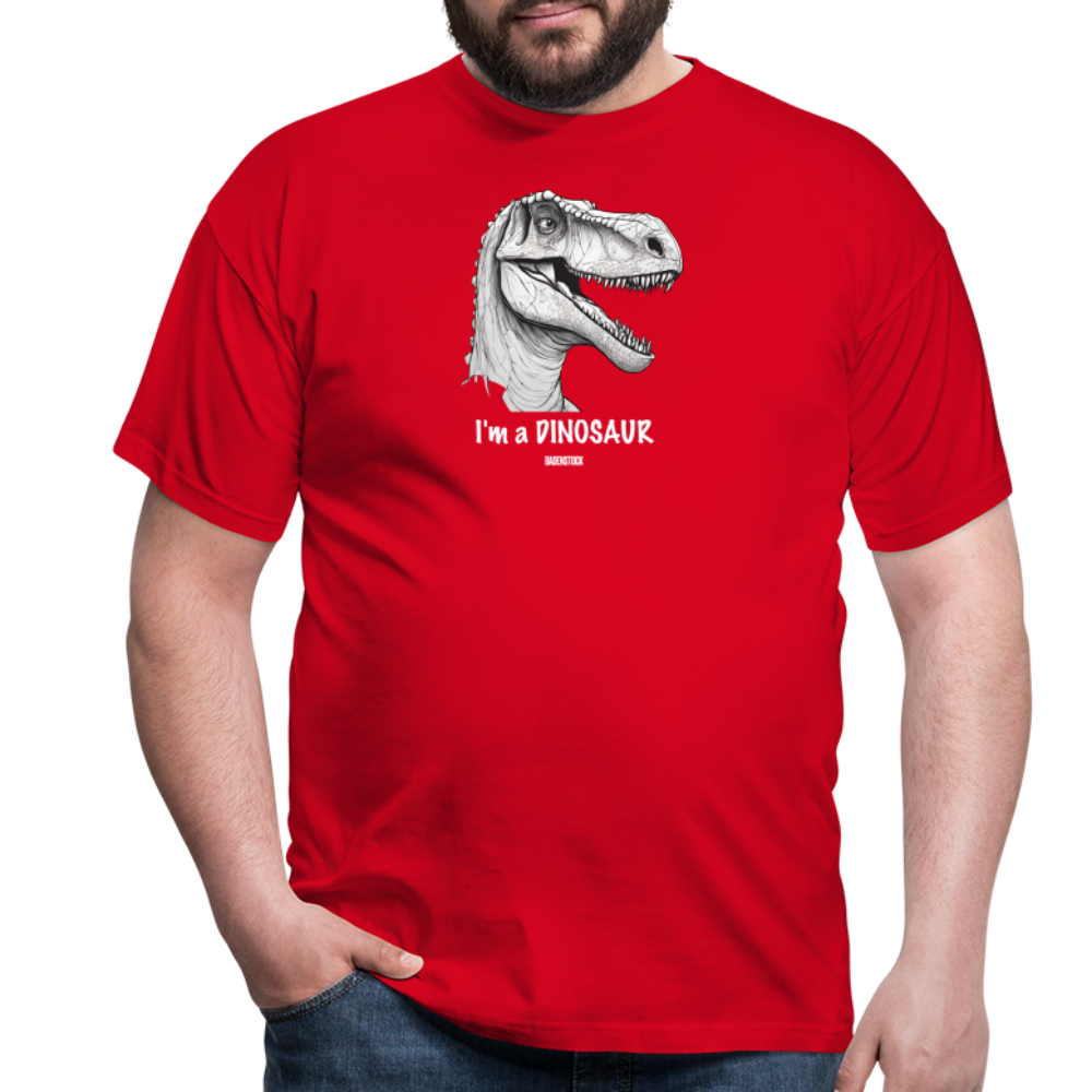 Dino Saurus I'm Men's T-Shirt - red