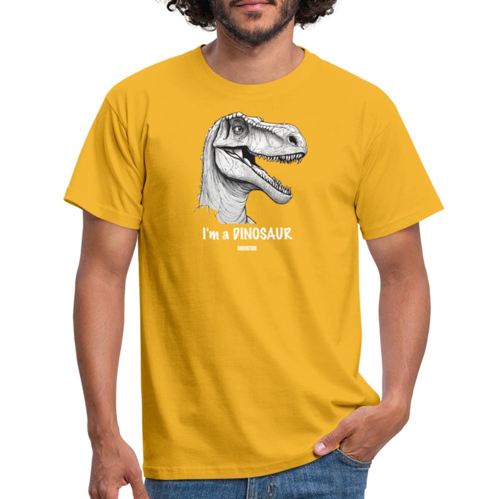 Dino Saurus I'm Men's T-Shirt - yellow
