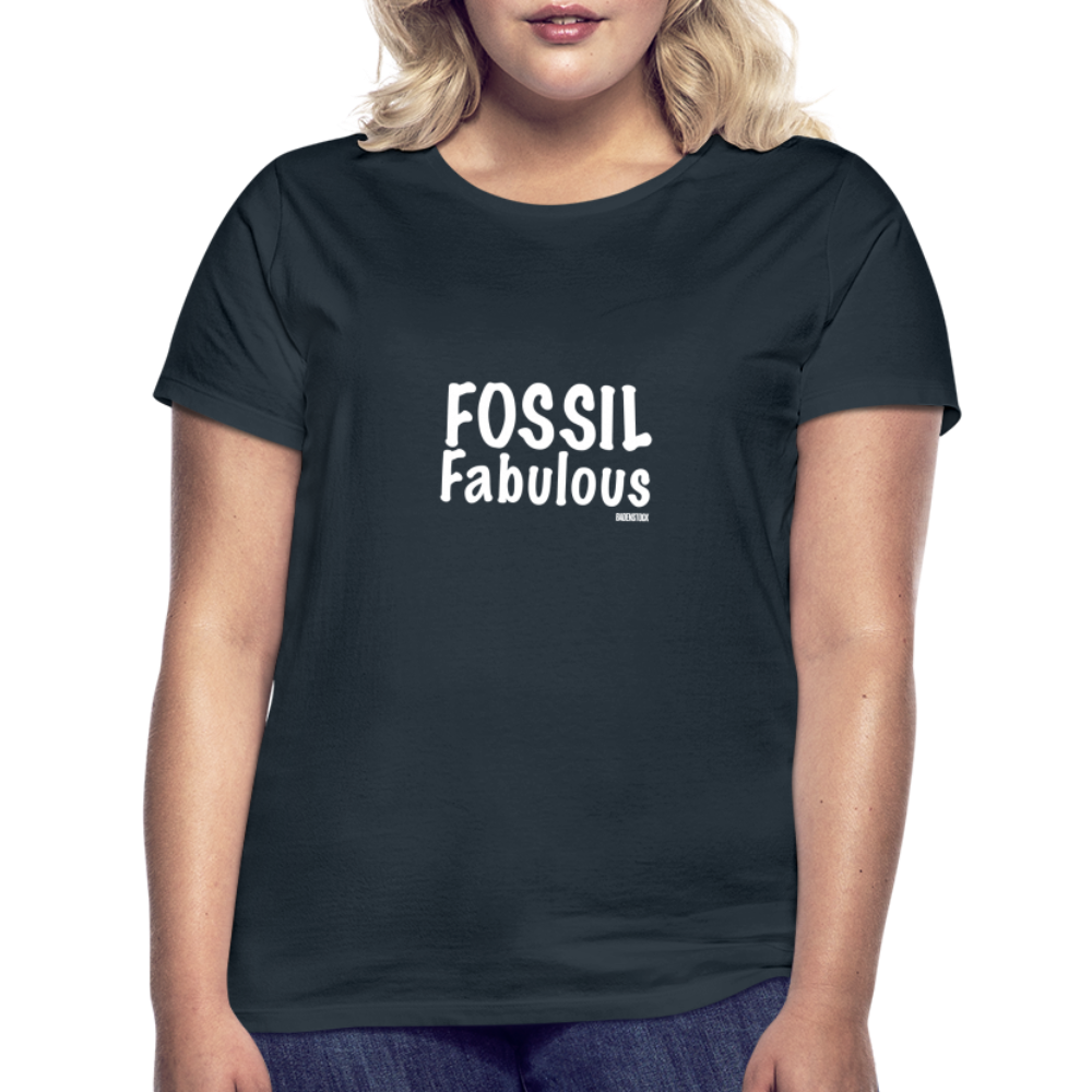 Dino Saurus Fossil Women's T-Shirt - navy