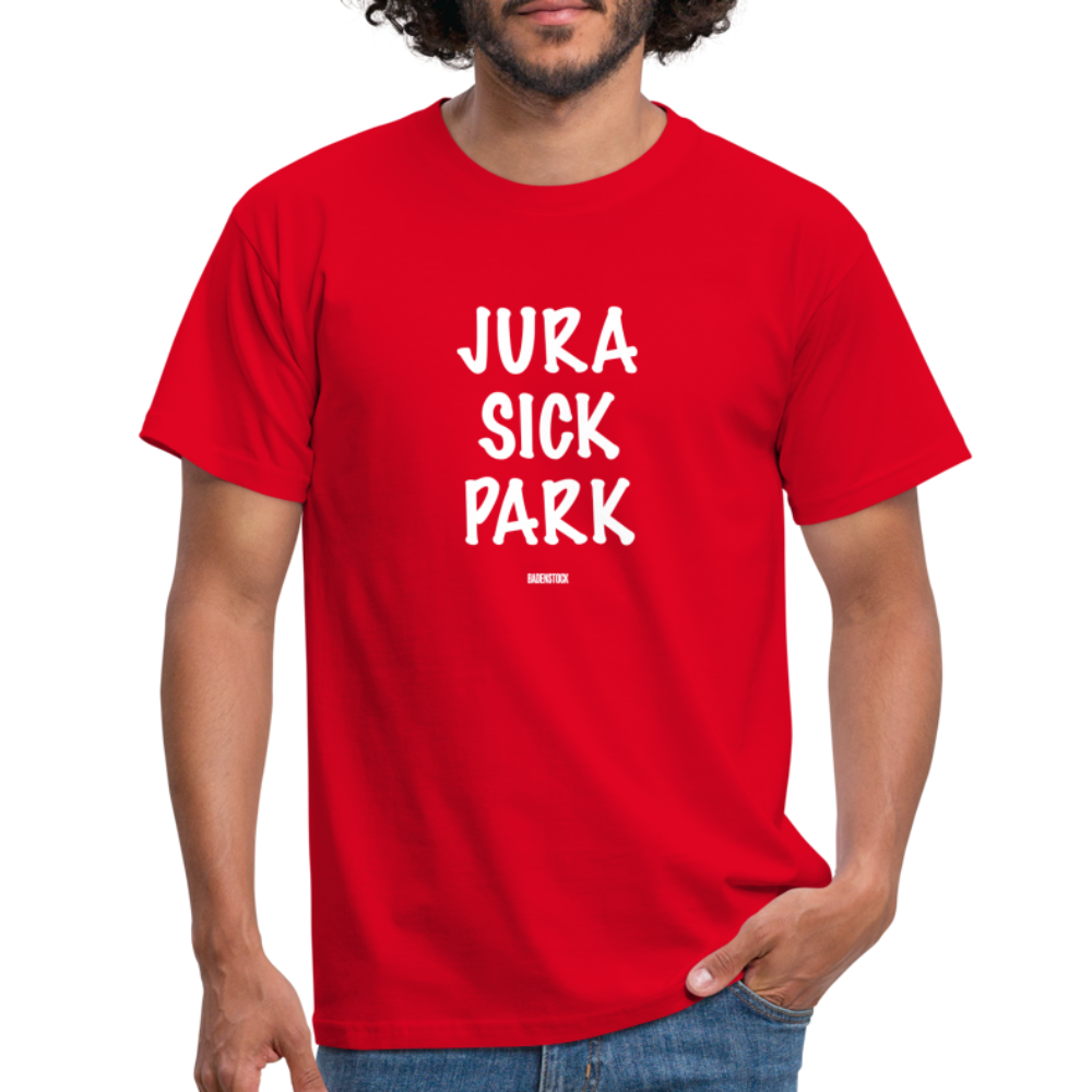 Dino Saurus Jurasick Park Men's T-Shirt - red