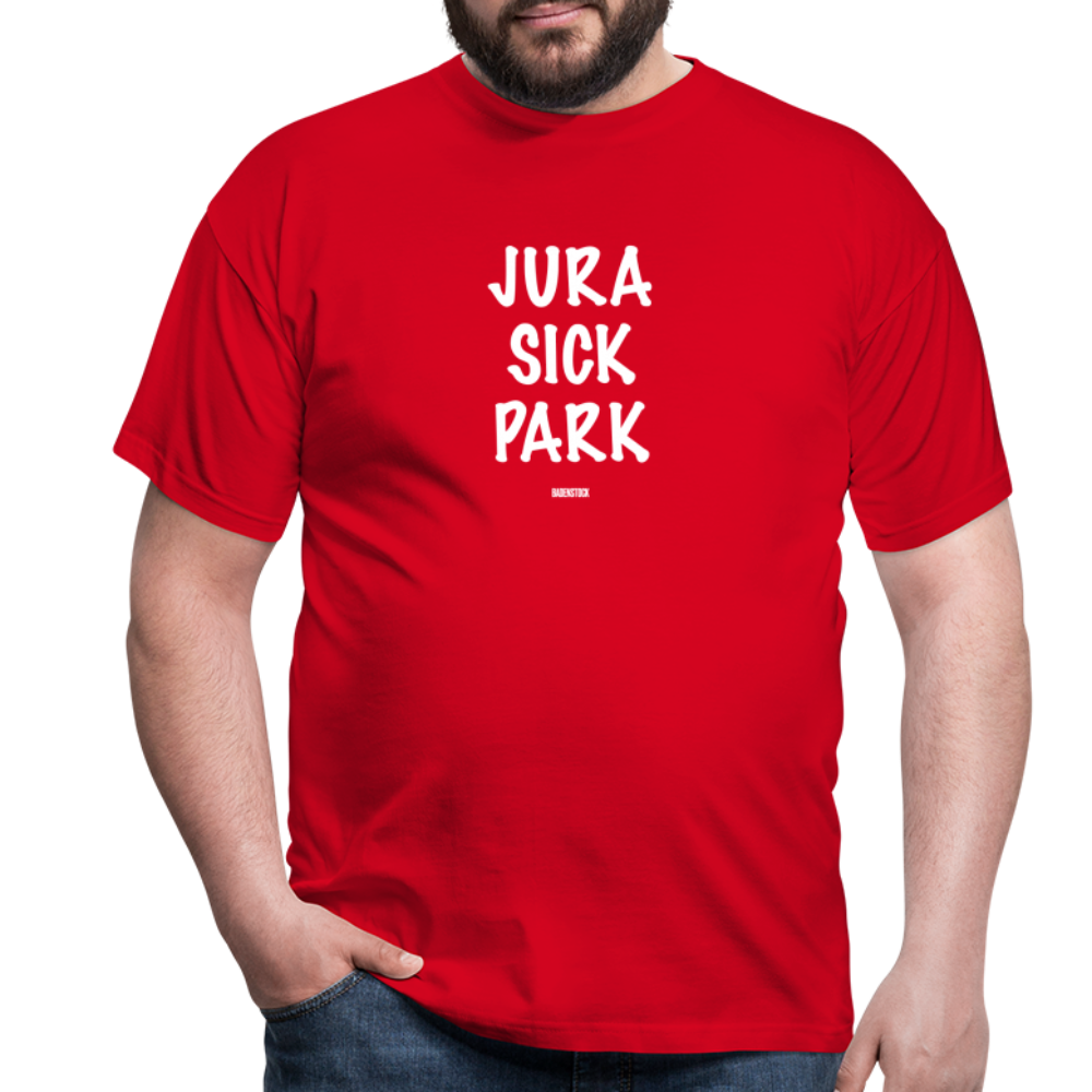 Dino Saurus Jurasick Park Men's T-Shirt - red
