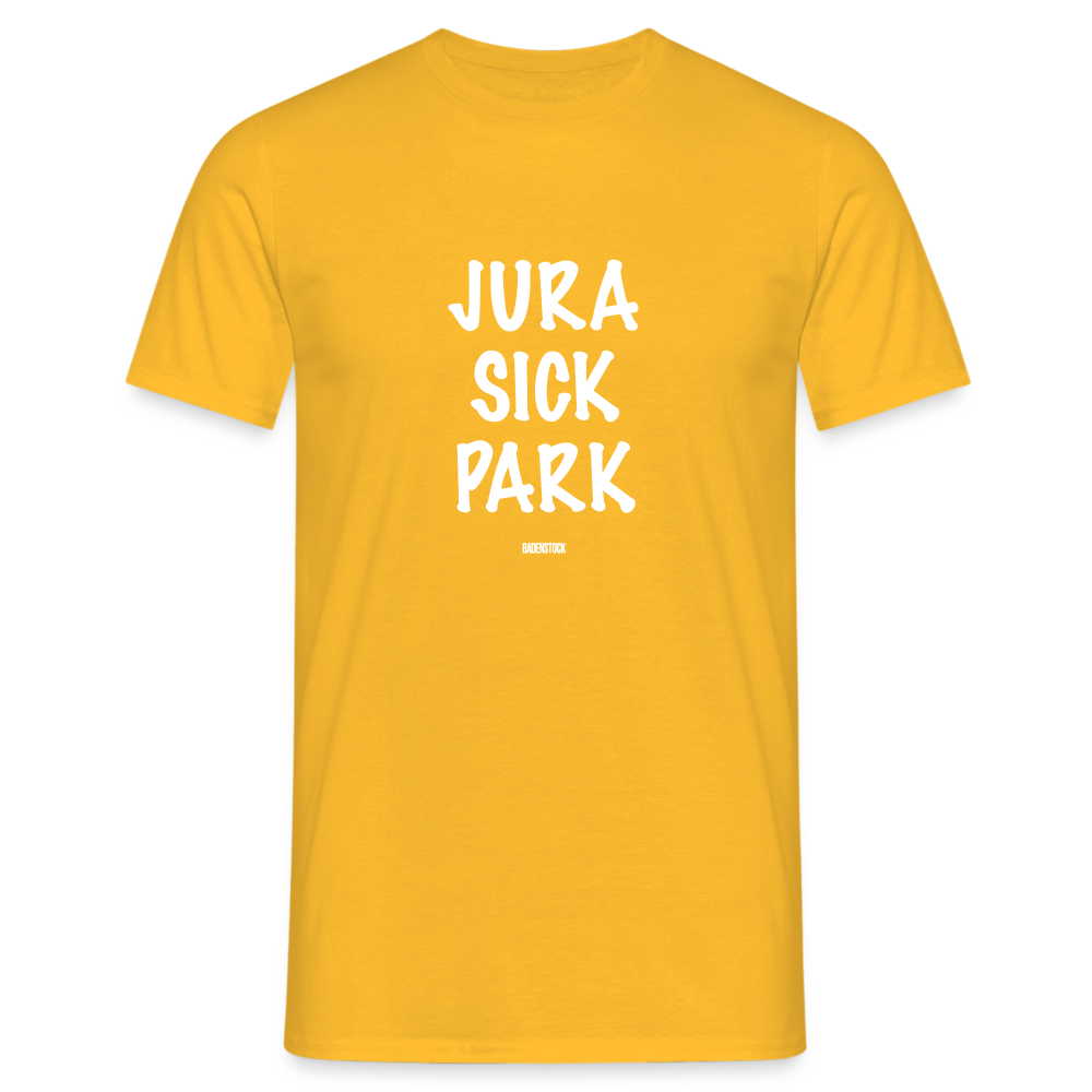 Dino Saurus Jurasick Park Men's T-Shirt - yellow