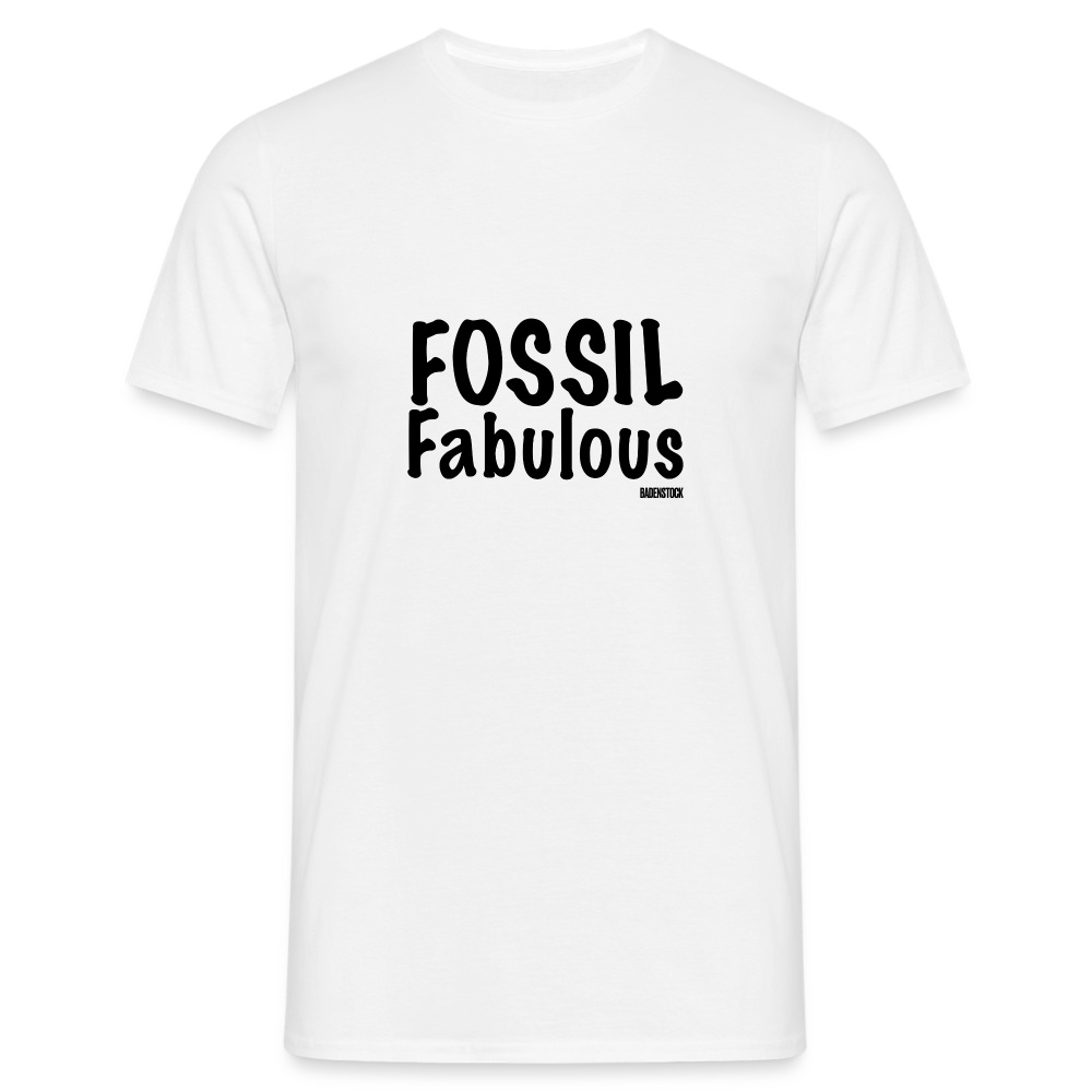 Dino Saurus Fossil Men's White T-Shirt - white