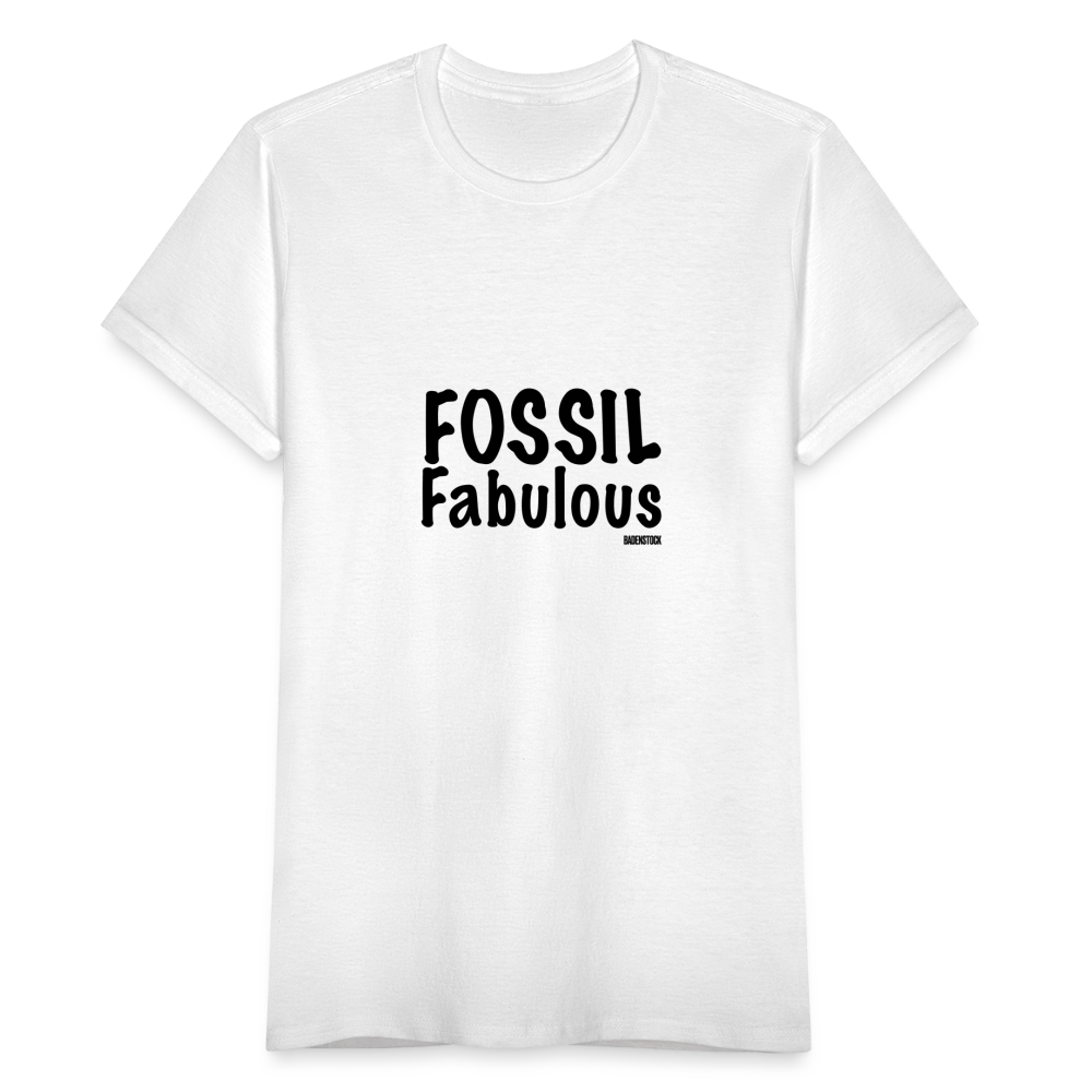 Dino Saurus Fossil Women's White T-Shirt - white
