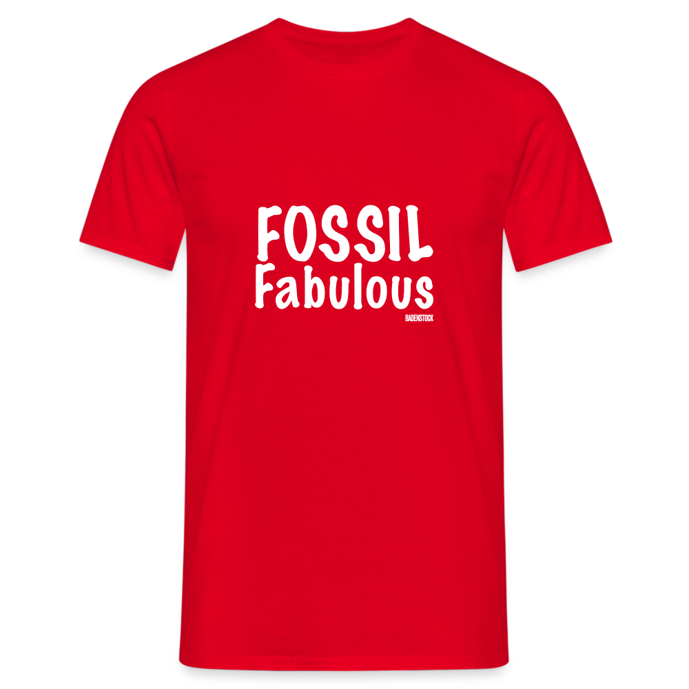 Dino Saurus Fossil Men's T-Shirt - red