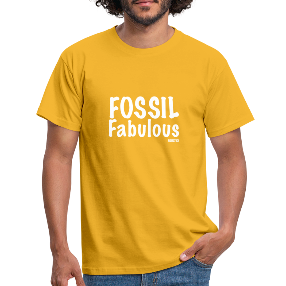 Dino Saurus Fossil Men's T-Shirt - yellow