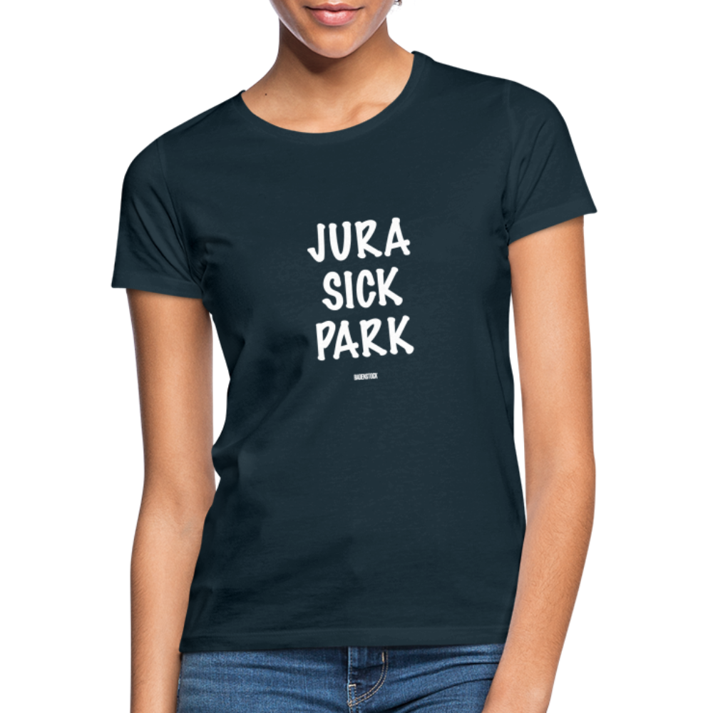 Dino Saurus Jurasick Park Women's T-Shirt - navy