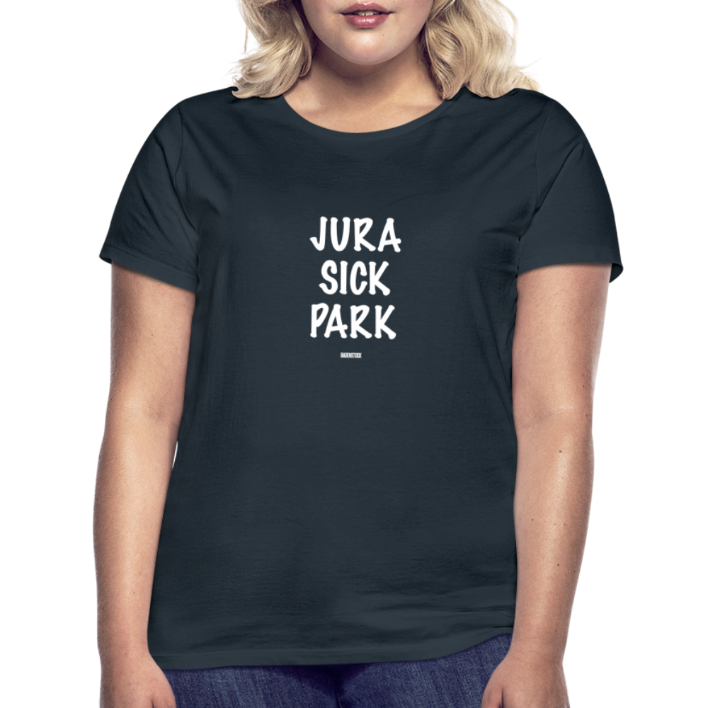 Dino Saurus Jurasick Park Women's T-Shirt - navy