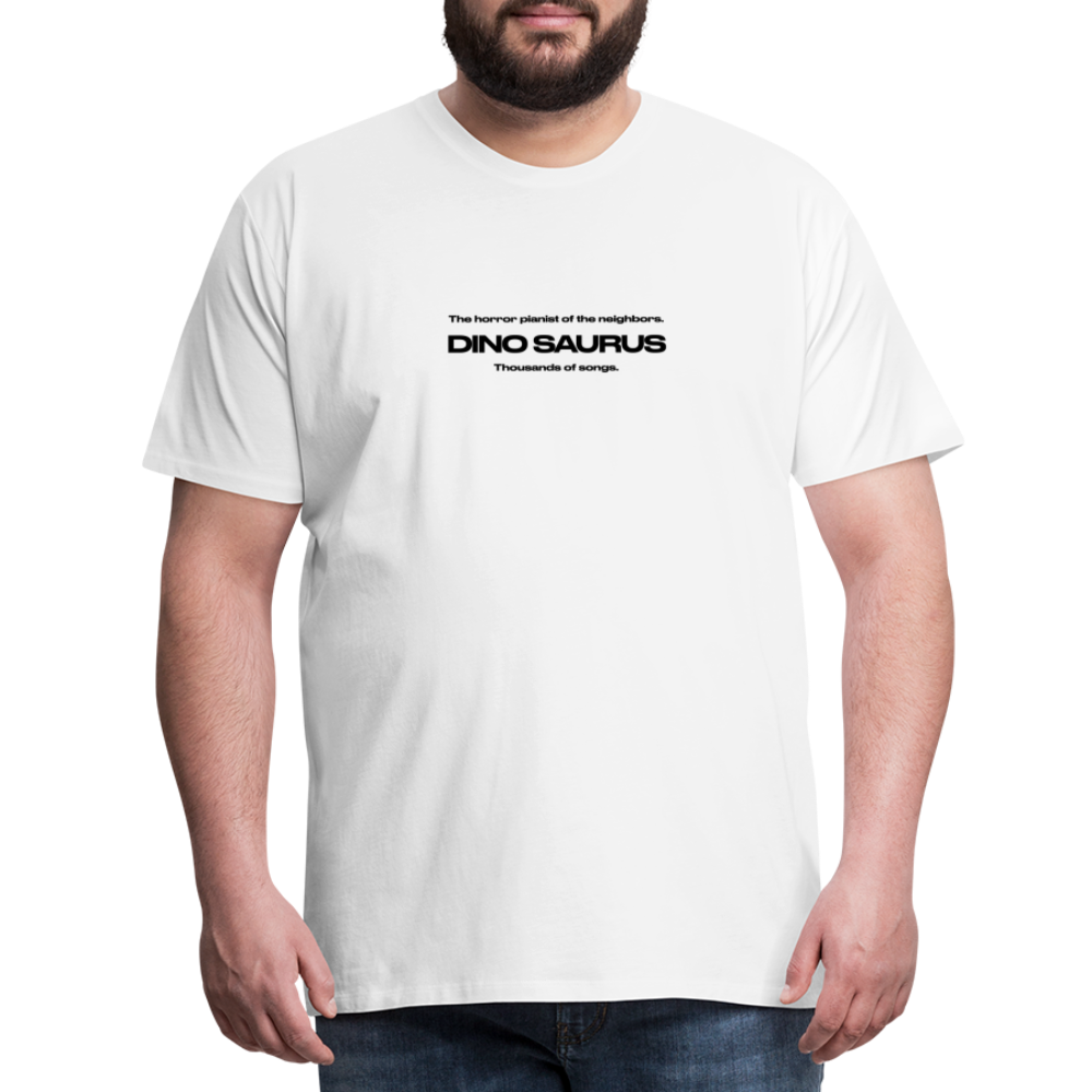 Dino Saurus Horror Men’s Premium White T-Shirt - white