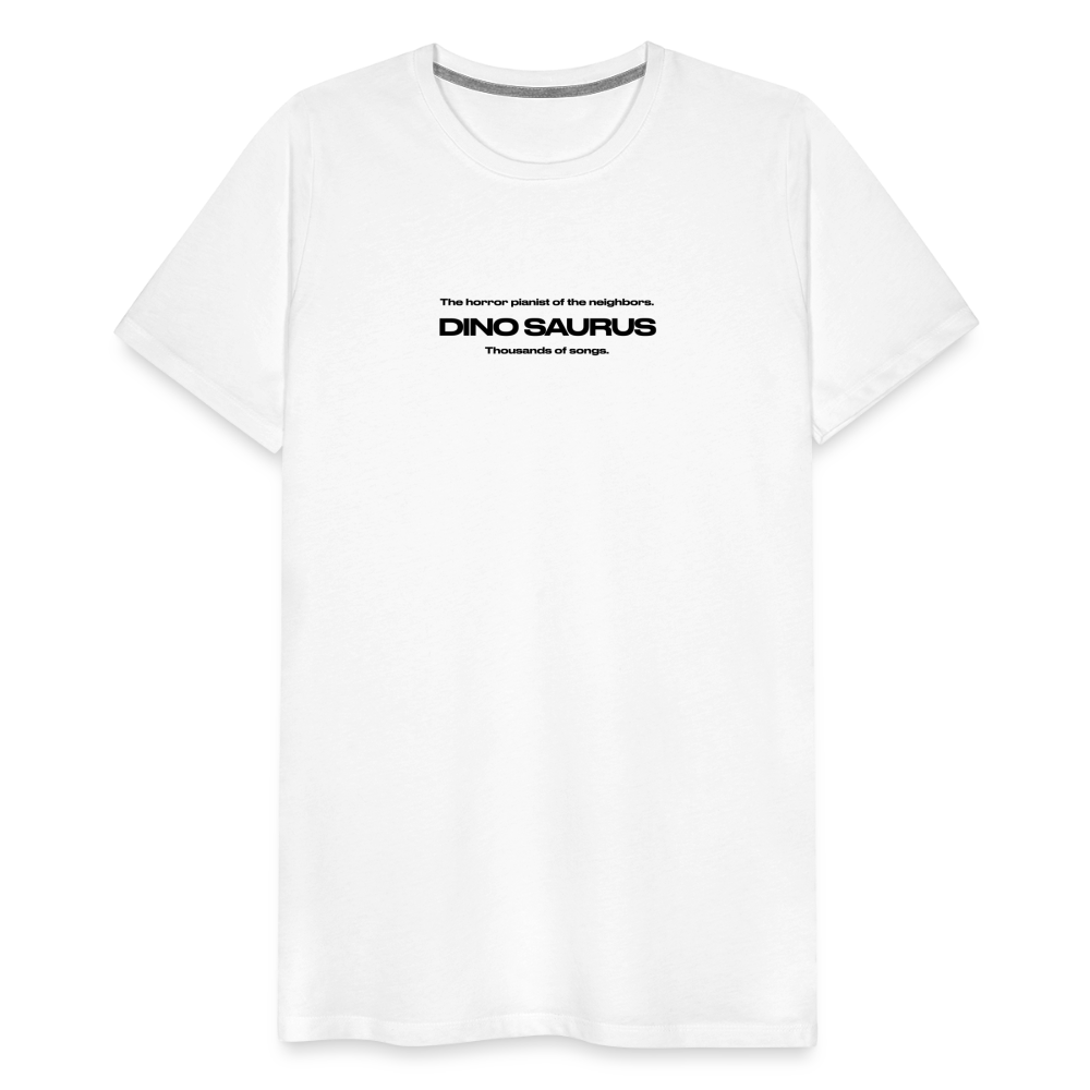 Dino Saurus Horror Men’s Premium White T-Shirt - white