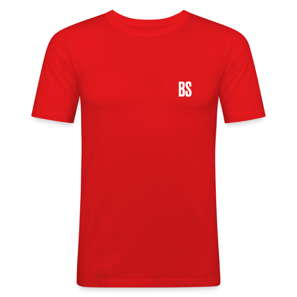 BS front & Badenstock Back Men's Slim Fit T-Shirt - red