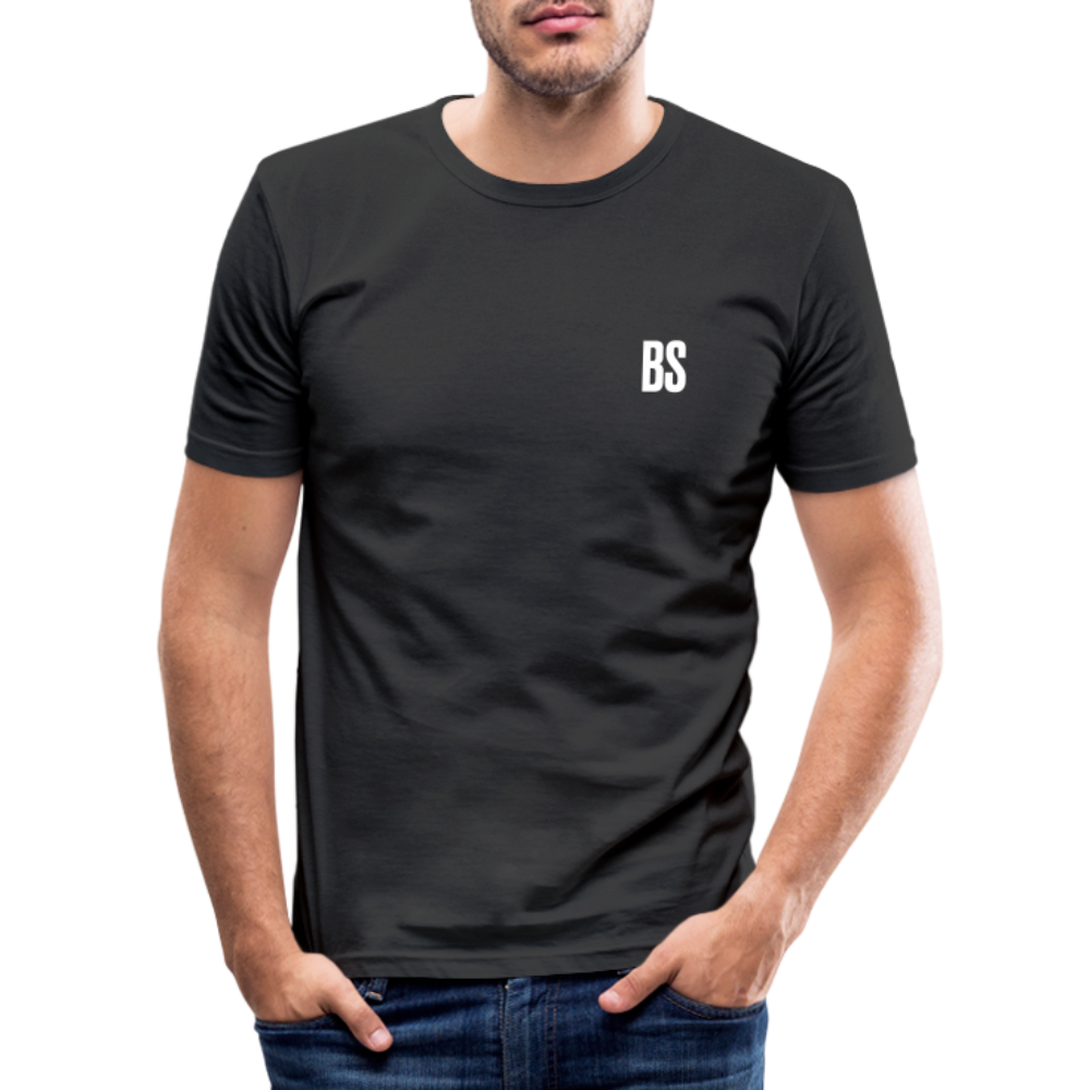 BS front & Badenstock Back Men's Slim Fit T-Shirt - black