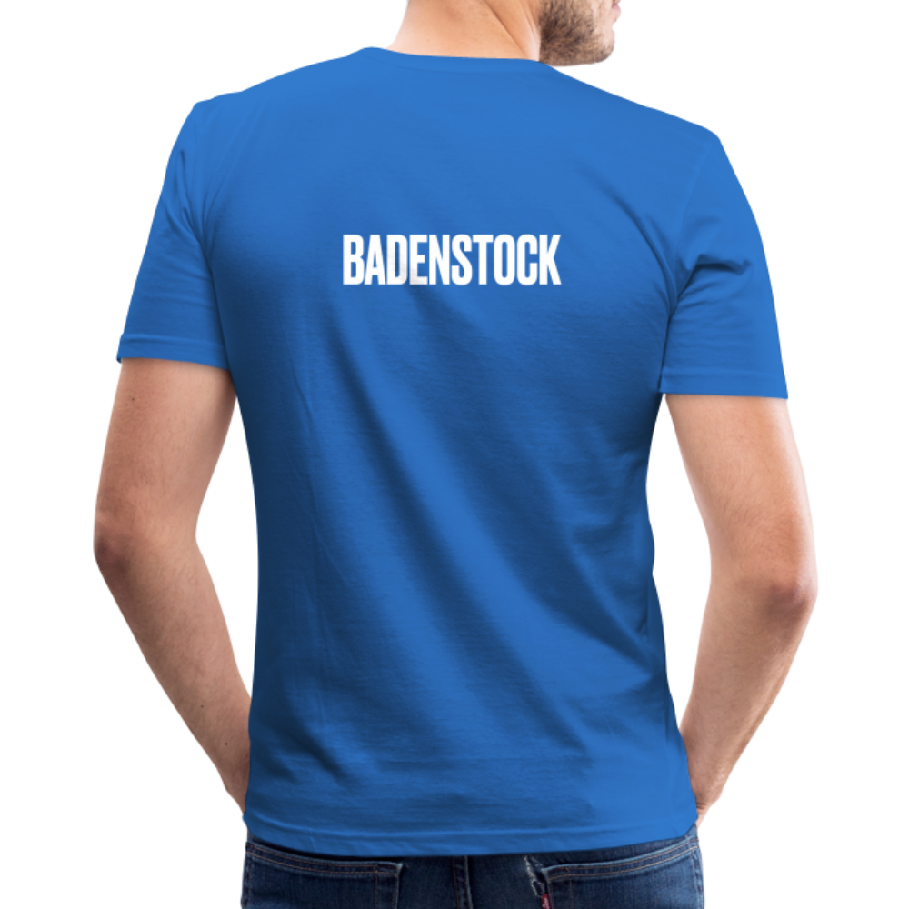 BS front & Badenstock Back Men's Slim Fit T-Shirt - royal blue