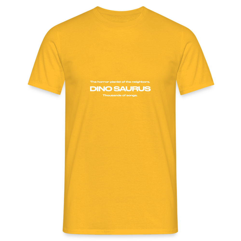 Dino Saurus Horror Men’s Premium T-Shirt - yellow