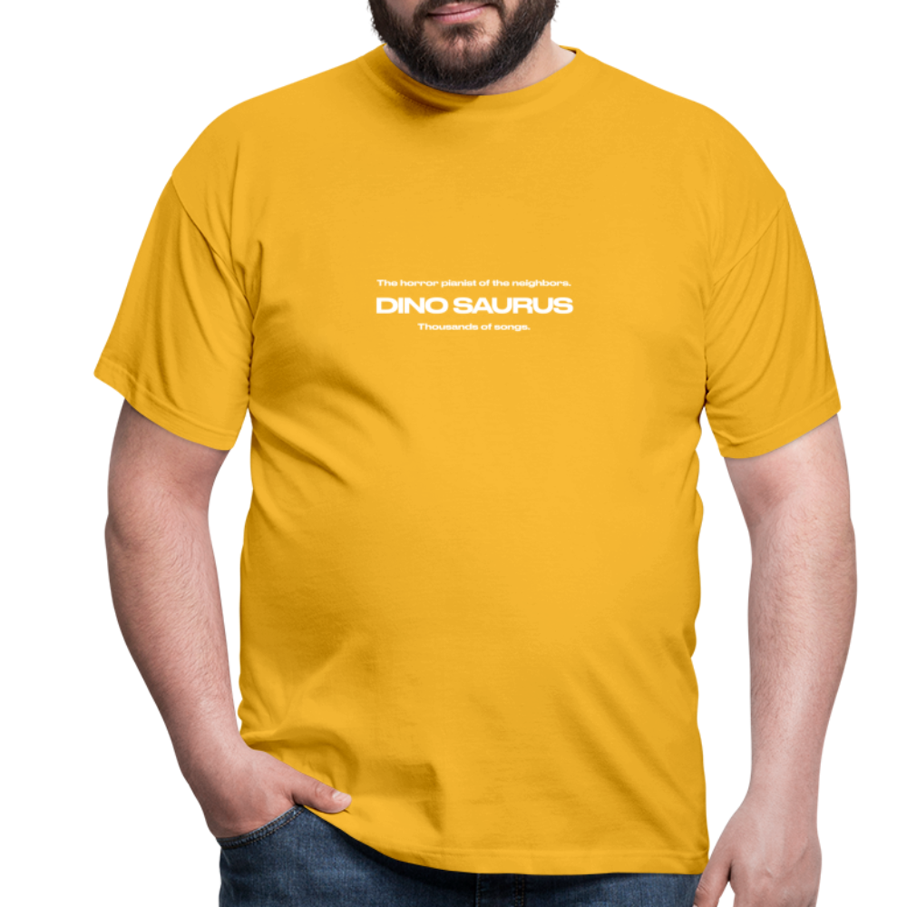 Dino Saurus Horror Men’s Premium T-Shirt - yellow