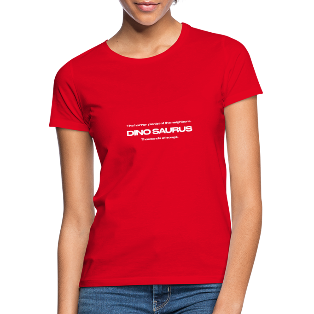 Dino Saurus Horror Women’s T-Shirt - red