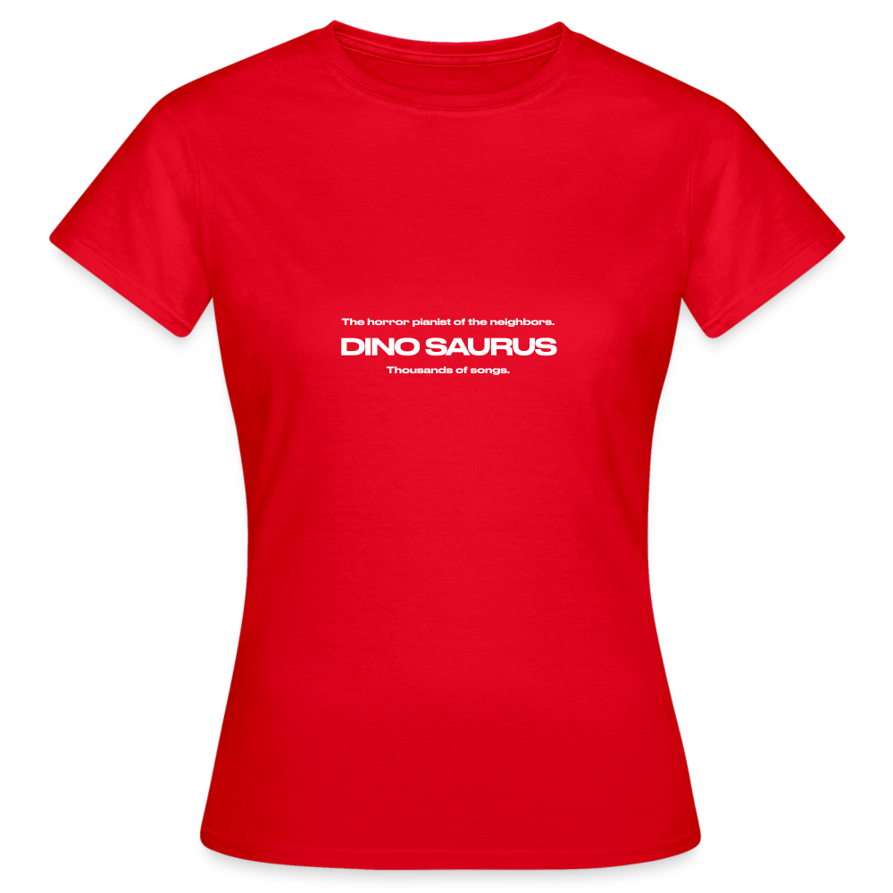 Dino Saurus Horror Women’s T-Shirt - red
