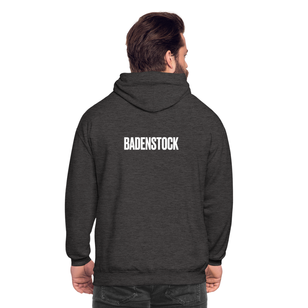 BS front + Badenstock Back Unisex Hoodie - charcoal grey