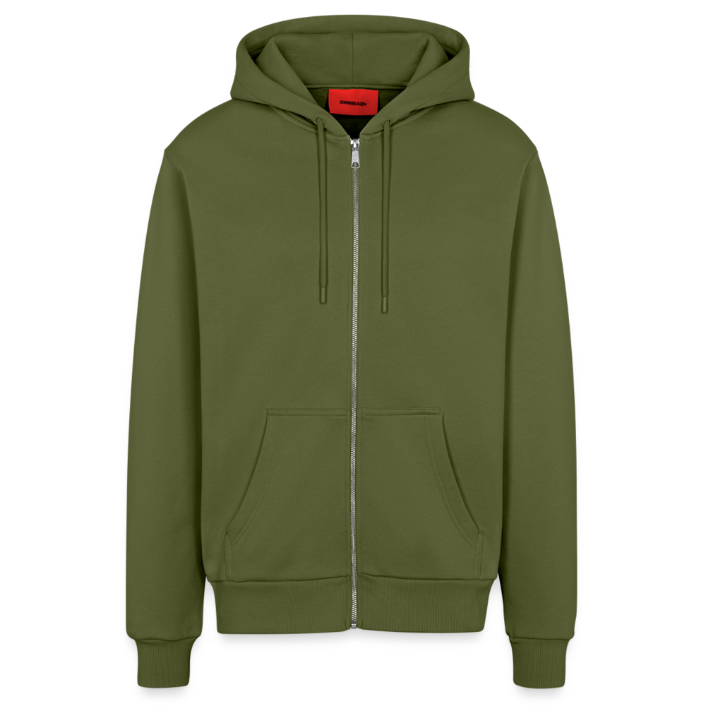 Badenstock Organic Relaxed Hooded Jacket Made in EU - MOSS GREEN