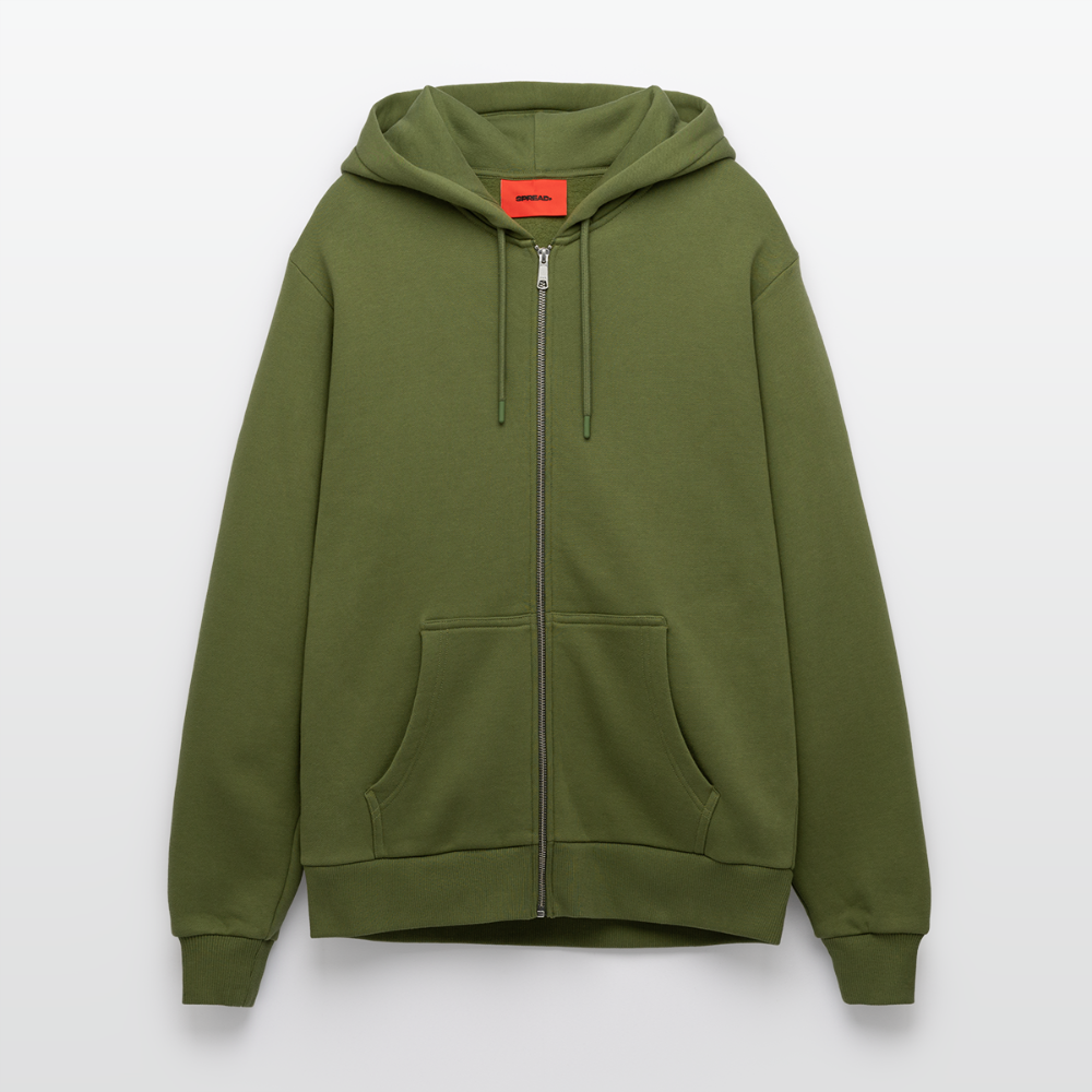 Badenstock Organic Relaxed Hooded Jacket Made in EU - MOSS GREEN