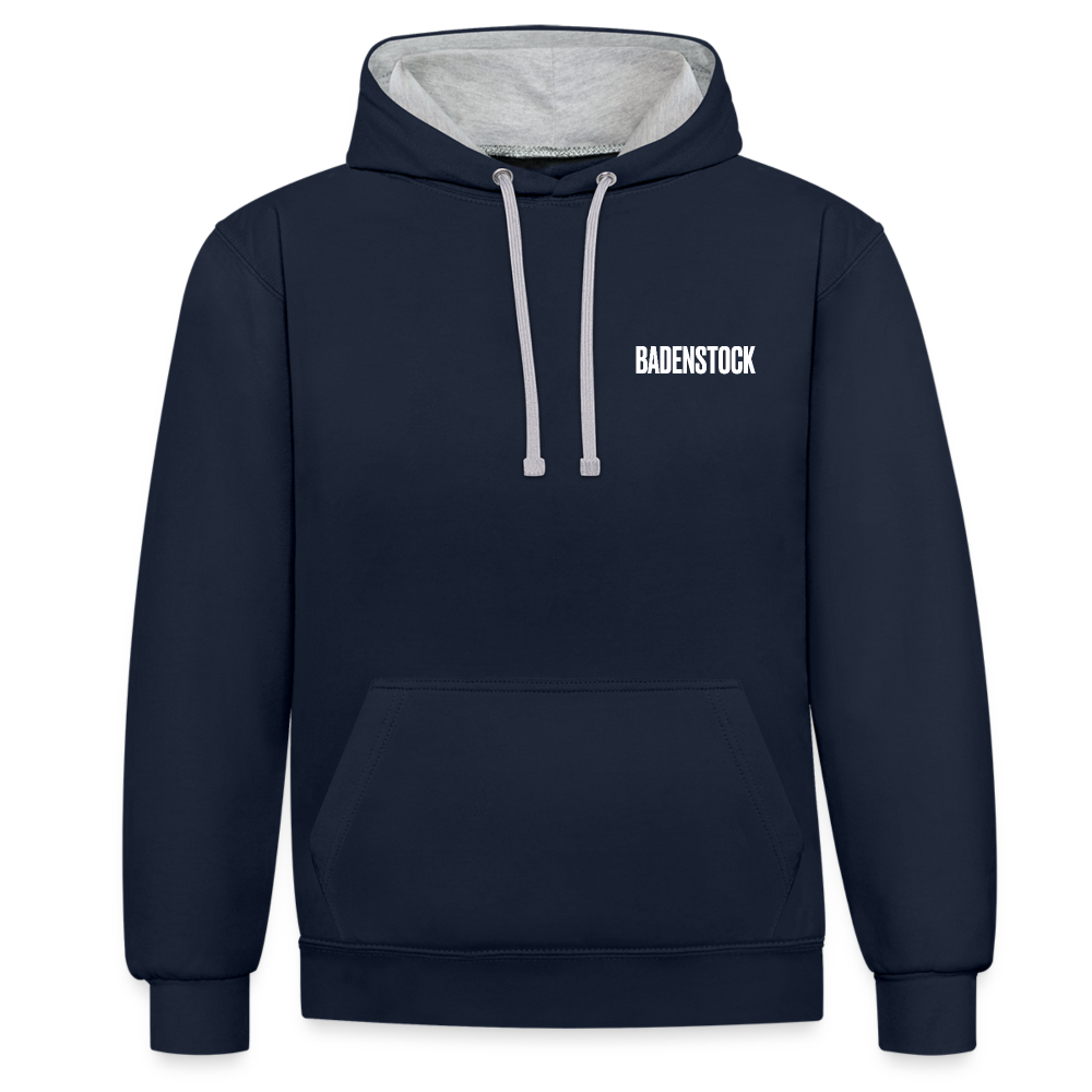 Badenstock Contrast Colour Hoodie (unisex) - navy/heather grey