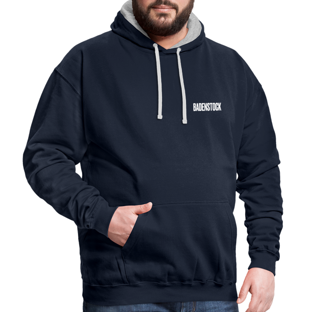 Badenstock Contrast Colour Hoodie (unisex) - navy/heather grey