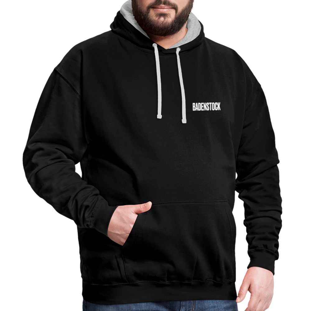 Badenstock Contrast Colour Hoodie (unisex) - black/heather grey