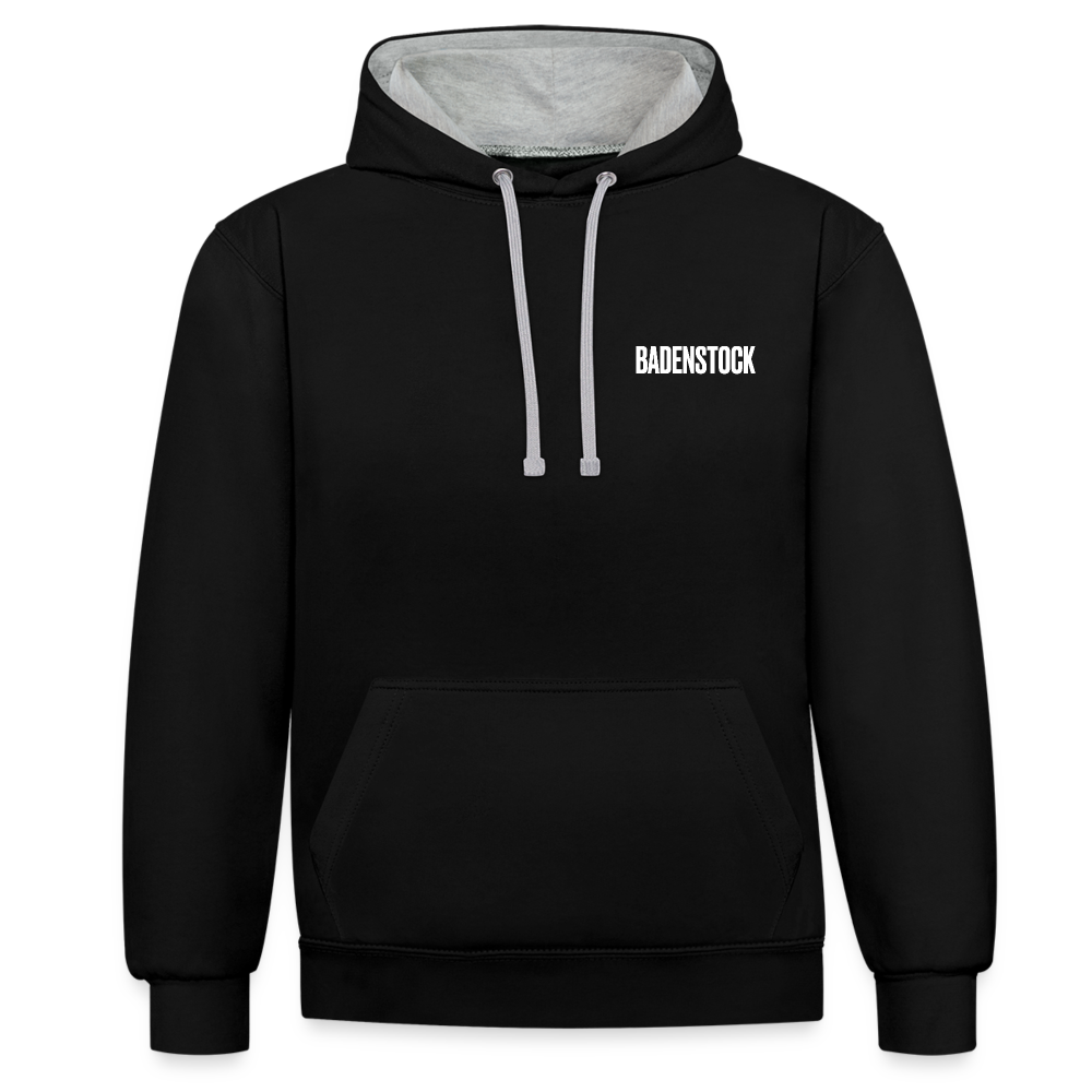 Badenstock Contrast Colour Hoodie (unisex) - black/heather grey