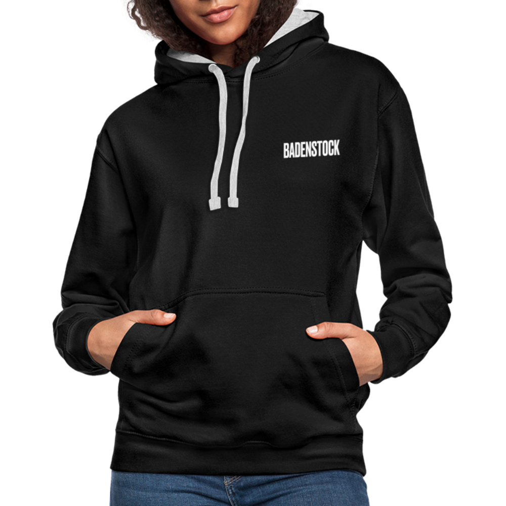 Badenstock Contrast Colour Hoodie (unisex) - black/heather grey