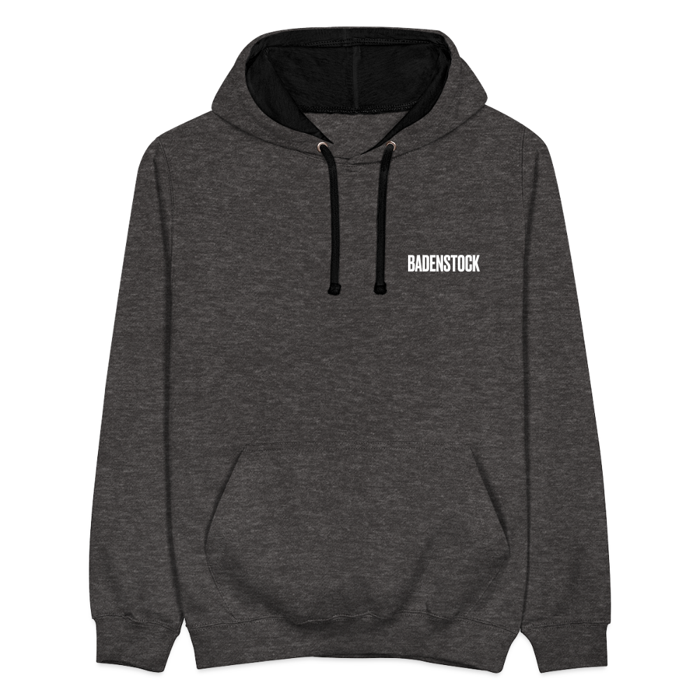 Badenstock Contrast Colour Hoodie (unisex) - charcoal/black