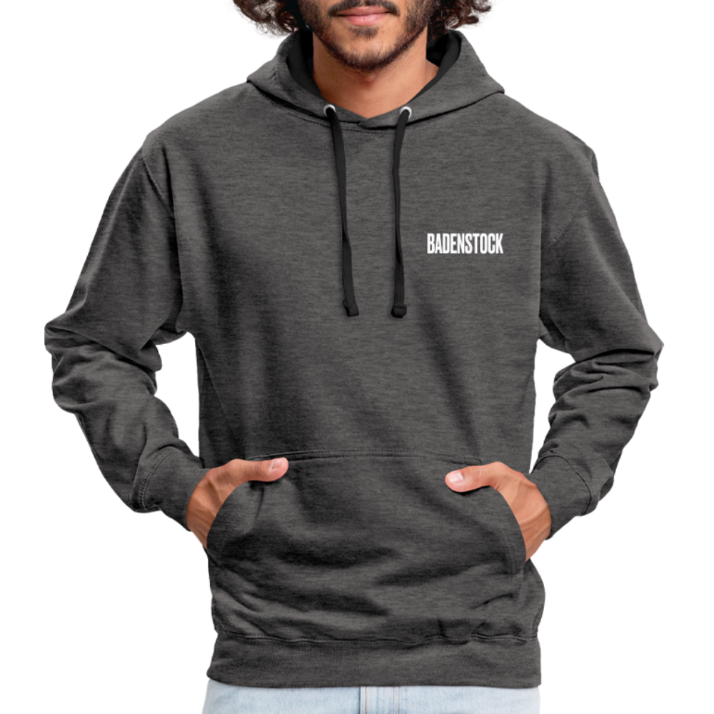 Badenstock Contrast Colour Hoodie (unisex) - charcoal/black