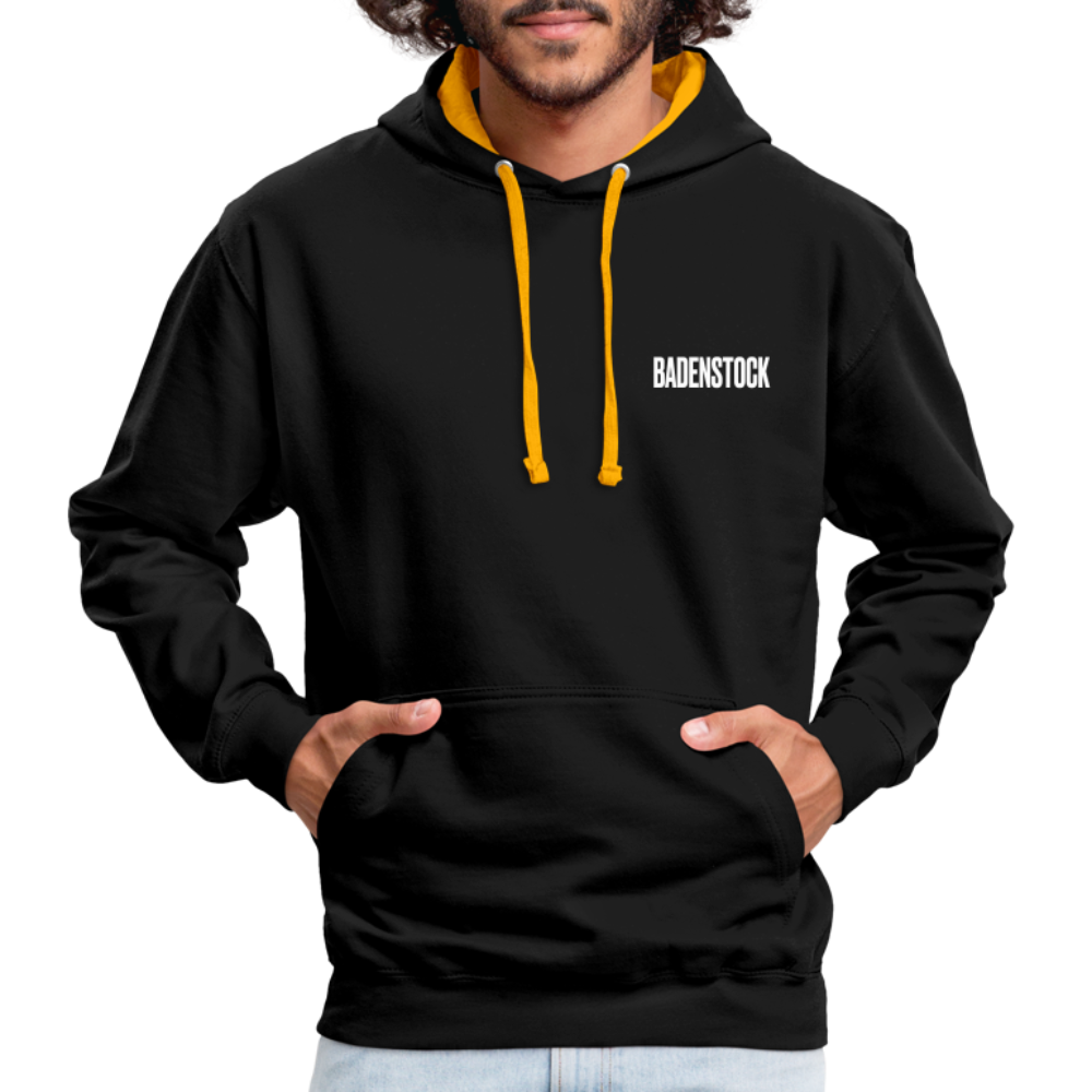 Badenstock Contrast Colour Hoodie (unisex) - black/gold