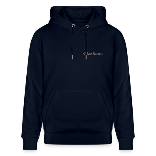 WindSpeaker Stanley/Stella CRUISER Unisex Organic Hoodie (2x Gold logo) - navy