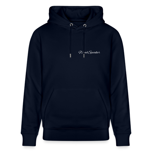 WindSpeaker Stanley/Stella CRUISER Unisex Organic Hoodie (2x White logo) - navy