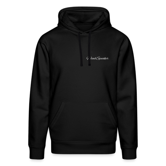 WindSpeaker Stanley/Stella DRUMMER Unisex Organic Hoodie (2x White logo) - black