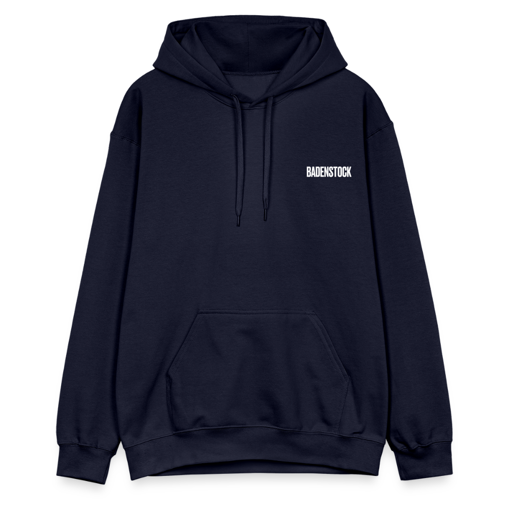 Badenstock Gildan Unisex Softstyle® Midweight Hoodie White logo - navy