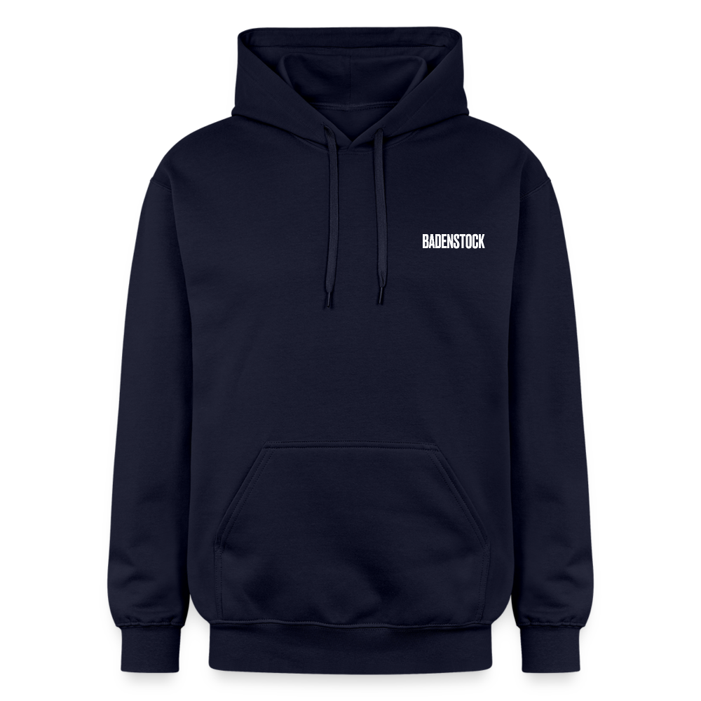 Badenstock Gildan Unisex Softstyle® Midweight Hoodie White logo - navy